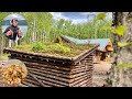 Sod Roof for Hobbit House // Homestead Firewood Storage // Fishing in Prince William Sound