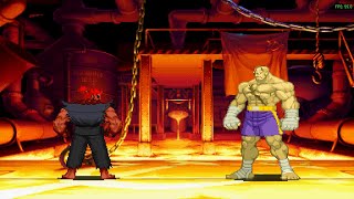 Akuma vs Sagat (Hardest AI) - Street Fighter Alpha 3.