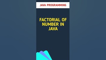 Factorial program in JAVA #shorts #viral #java