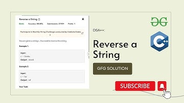 Reverse a String I GFG Solution I C++|DSA++ l Data Structure IGeeksForGeeks