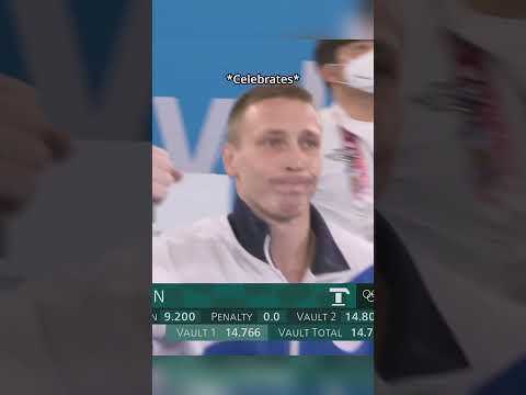 It was his THIRD silver in a row #gymnastics #olympics #tokyo2020 #vault