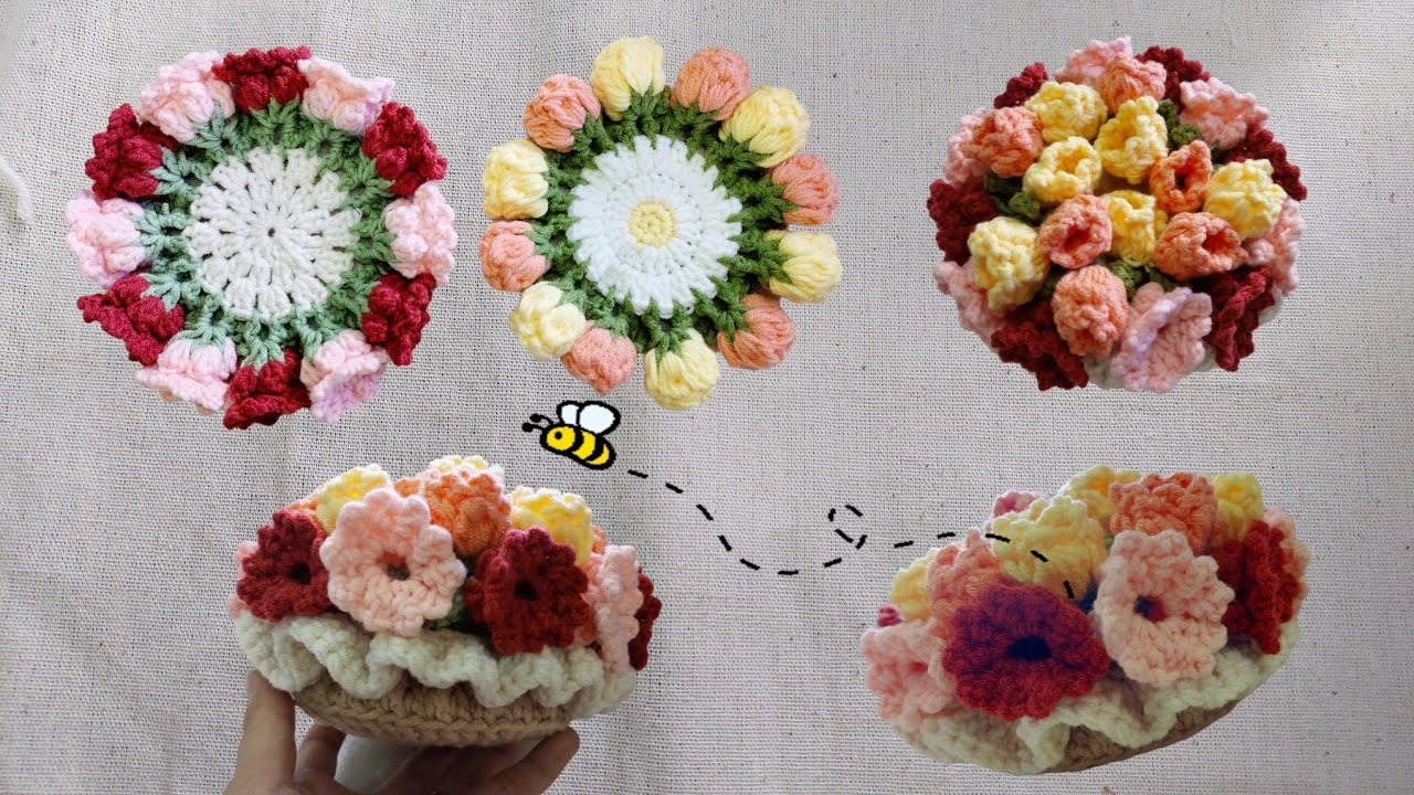 Flower coasters and pot P2