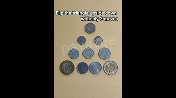 Flip the triangle upside down with only 3 coin moves