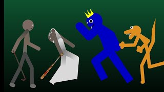 Granny and Grandpa (Granny) vs Blue and Orange (Rainbow Friends)