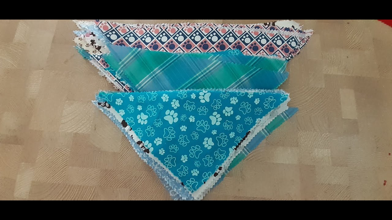 Bandana Pet - Como cortar de forma rápida sem costura econômica sem desperdício de tecido.