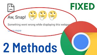 how to fix aw snap error in google chrome easily | aw snap google chrome fix (quick & easy way)