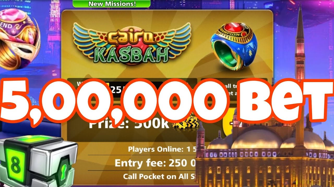 CAIRO KASBAH | 5,00,000 Bet?????| 8 Ball Pool | 