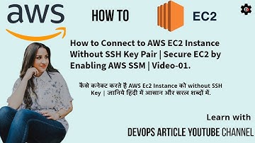 How to Connect to AWS EC2 Instance Without SSH Key Pair | Secure EC2 by Enabling AWS SSM | Video-01.