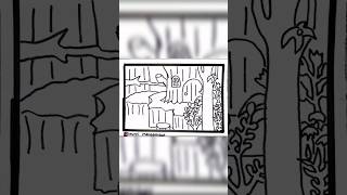 Menggambar Rumah Pohon Di Pinggir Air Terjun