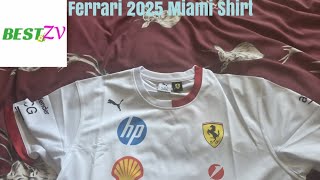 F1 Ferrari 2025 Miami Shirt Edition BESTZV1 Shirt Remake Review Unpacking