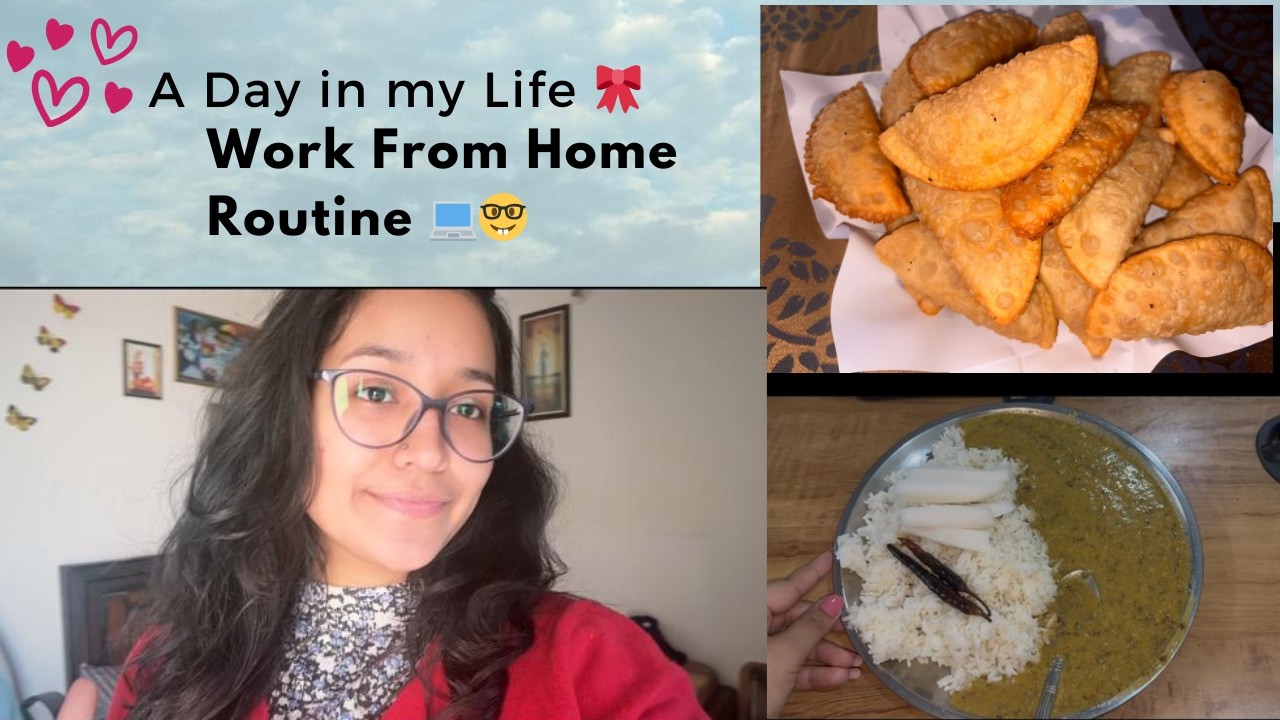Work From Home routine 🎀💻. **Made Gujiya** 😀👩‍🍳😋 || Ayushi Panwar Vlogs.