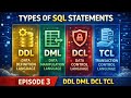 Types of Statements in SQL | DML DDL DCL TCL Explained | Everyday Shot of SQL – Episode 3
