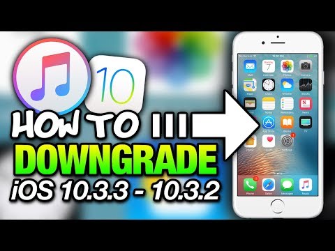 आईट्यून्स - आईफोन - आईपैड - आईपॉड टच के साथ आईओएस 10.3.3 से 10.3.2 कैसे डाउनग्रेड करें?