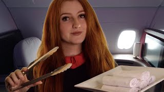 ASMR First Class Flight Attendant Roleplay with Safety Demonstration
