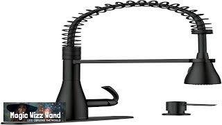 Moen Essie Matte Black One Handle High Arc Pre Rinse Spring Pulldown Kitchen Faucet