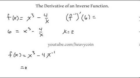 Calculus 1-The Derivative of an Inverse Function part 3