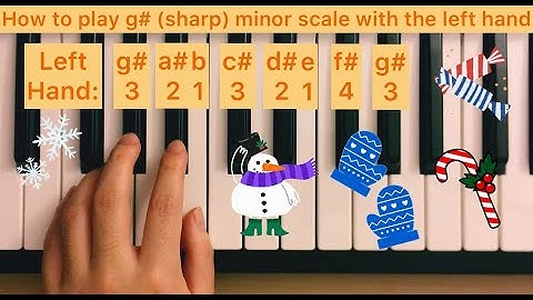 Piano Lesson 92: How to play g# (sharp) / a♭ (flat) minor scale with the left hand 15 times tutorial