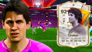 92 Golazo Icon Lineker Player Review - EA FC 24