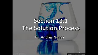 13.1 The Solution Process