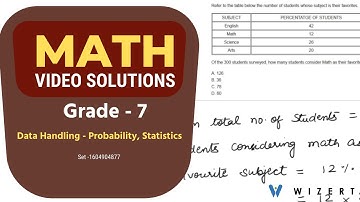 Grade 7 Mathematics Worksheets - Data Handling, Statistics and Probability worksheet -Set 1604904877