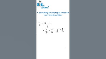 Improper fraction to a mixed number