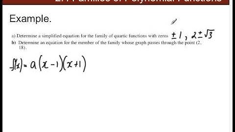 2.4 Families of Polynomials