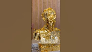 Tượng Bác Hồ Chân Dung Bằng Đồng Dát Vàng 24k