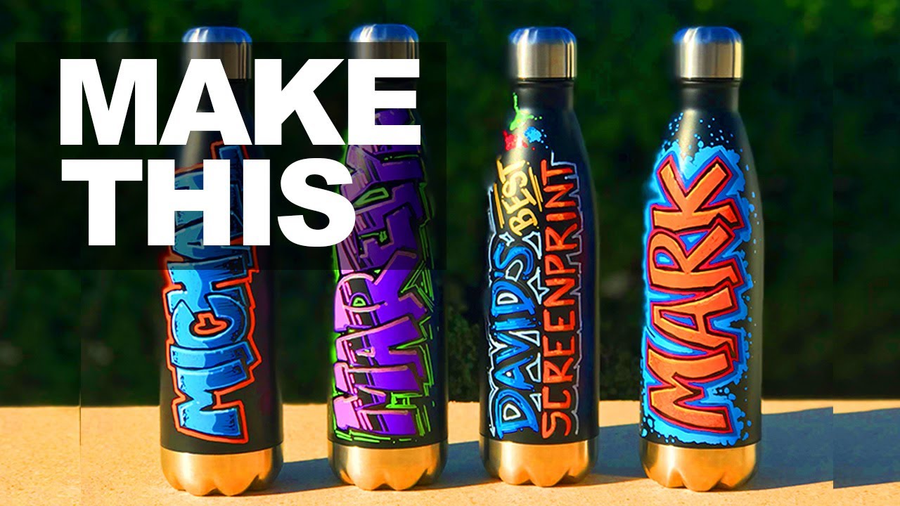 Custom Personalized Metal Water Bottles Graffiti Water Bottles YouTube