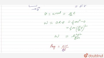 A particle of mass m is lying on smooth horizontal table. A constant force F tangential to the