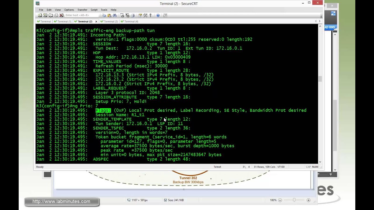 LabMinutes# SP0022 - Cisco MPLS TE FRR Link Protection