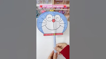Cách làm quạt giấy hình Doraemon/ DIY paper Fan/ Liam Channel