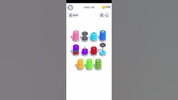 Color Hoop Stack Puzzle Level 126 Walkthrough Solution iOS/Android