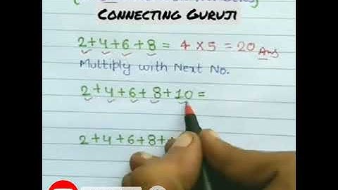 Consecutive Even Numbers 🌷🌷#shorts #maths #tricks