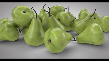 Pear fruit 3d model