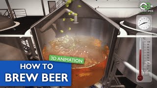 Beer Brewing Process  3D Animation 'The art of brewing'