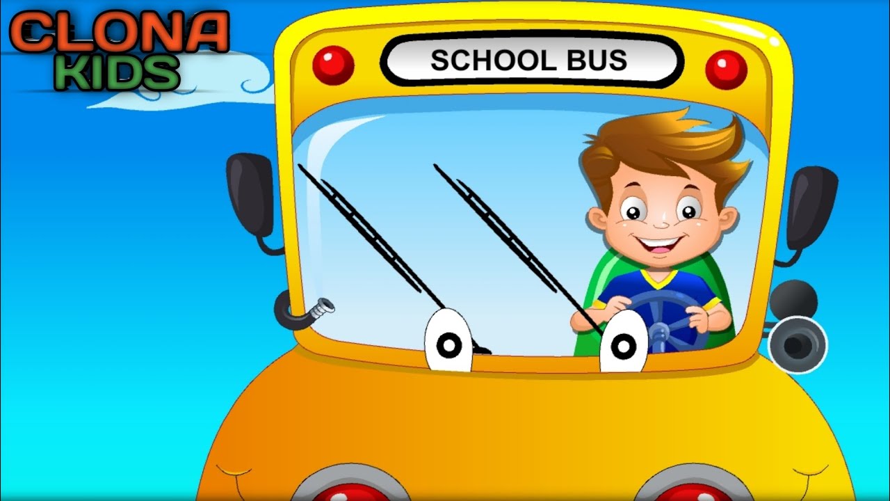 Wheels On The Bus+ School Bus Rhyme|🚐 Kids Nursery Rhyme And Kids Songs ...