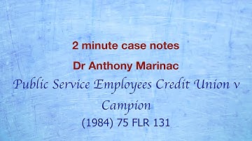 Credit Union v Campion (Contract void for illegality)