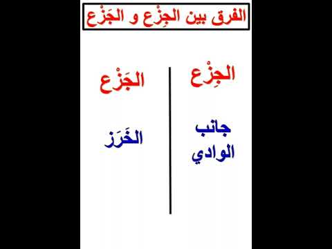 الفرق بين الج ز ع و الج ز ع 