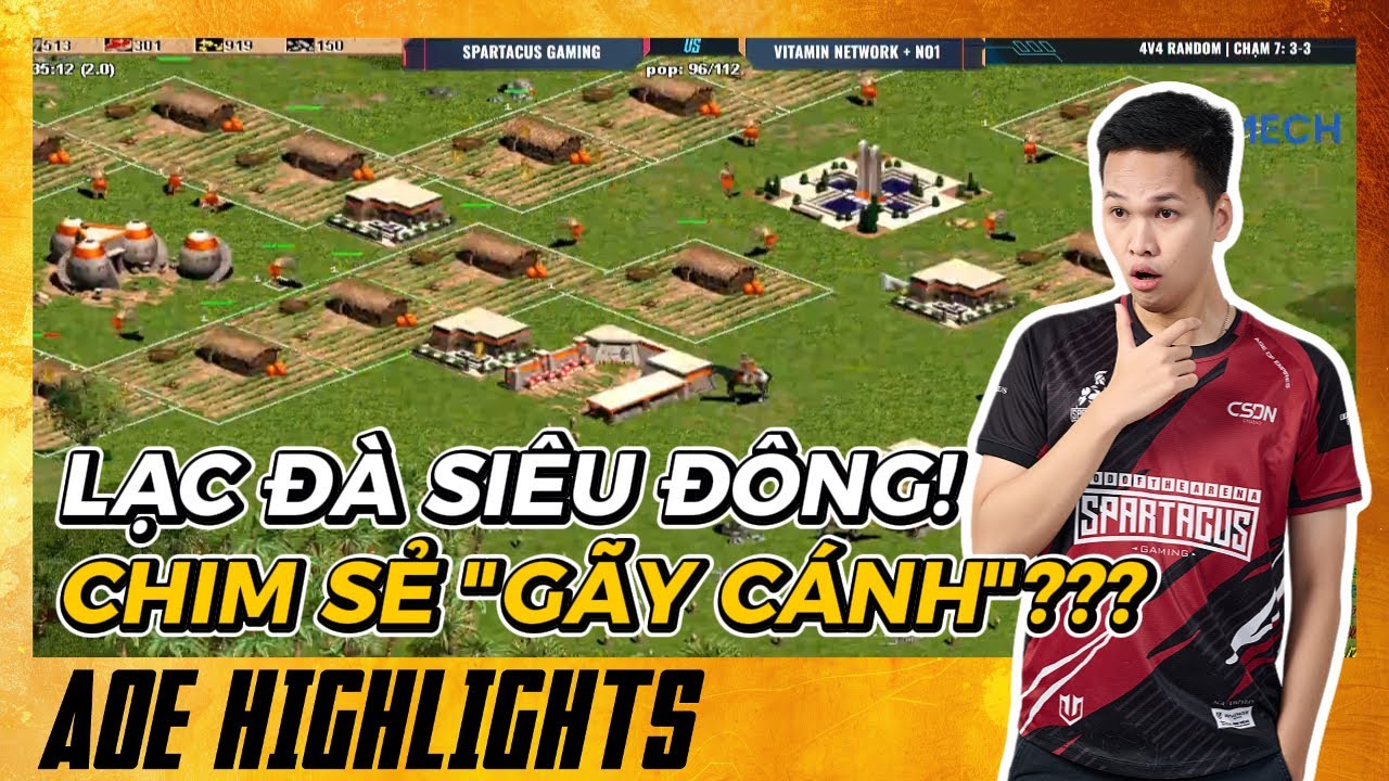 BỊ 4 NHÀ ỐP nhưng Chim Sẻ Đi Nắng vẫn biết cách TẠO SIÊU PHẨM! | AoE Highlights 