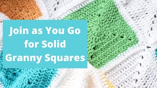 Crochet Join as You Go Method for Solid Granny Squares