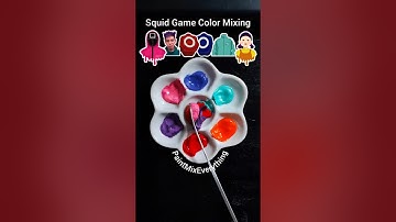 Guess the Mixed Color of Squid Game 2 | Paint Mixing  #squidgame #colormixing #paintmixing #asmr