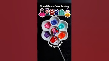 Guess the Mixed Color of Squid Game 2 | Paint Mixing  #squidgame #colormixing #paintmixing #asmr