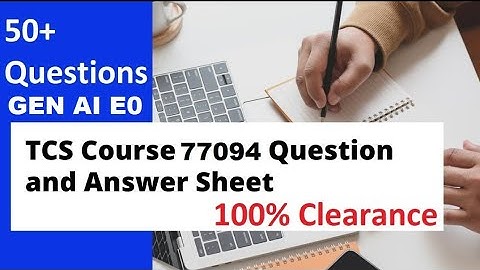 TCS Gen AI E0 assessment answers | tcs answers |E0 | #tcsanswers #genai