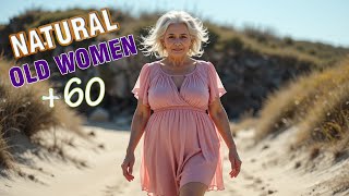 Natural Older Women Over 50 - Age-Defying Style: The Asymmetrical Neck Wrap: Matching Set Dress