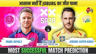 ELIMINATOR - Paarl Royals vs Joburg Super Kings | SA20 2026, Eliminator Match Prediction| PR vs JSK screenshot 2