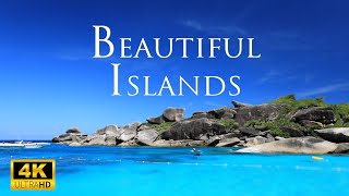 Most Beautiful Islands In The World • Music for Relaxation and Stress Relief | 4K Video Ultra HD