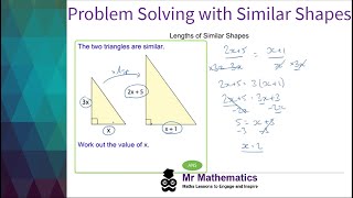 Problem Solving with Similar Shapes - Mr Mathematics