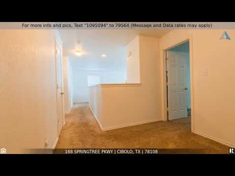 168 SPRINGTREE PKWY, Cibolo, TX home video tour