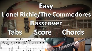 Lionel Richie The Commodores with Easy. Bass Cover Tabs Score Notation Chords Transcription