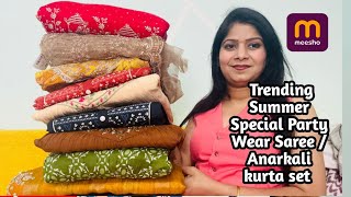 Meesho haul | Meesho / Flipkart Saree / Anarkali kurta set haul | Meesho anark6kurta set under-1000